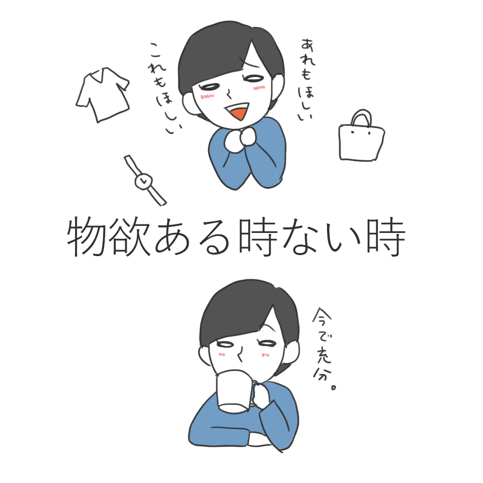 物欲が溢れて仕方ない時期と 物を減らしたい時期が交互にくる説 白と色々